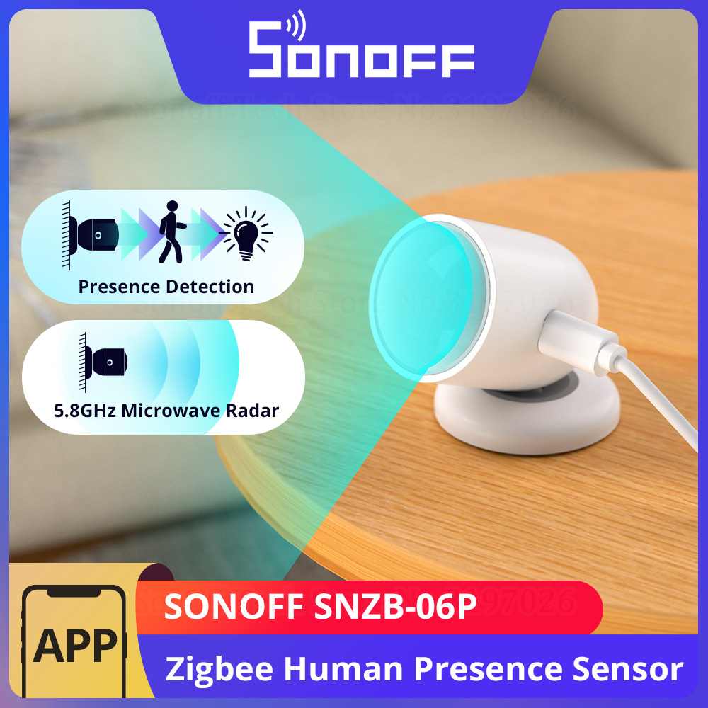 Sonoff Mini R4 - Sonoff SNZB-06P zigbee sensor de presença