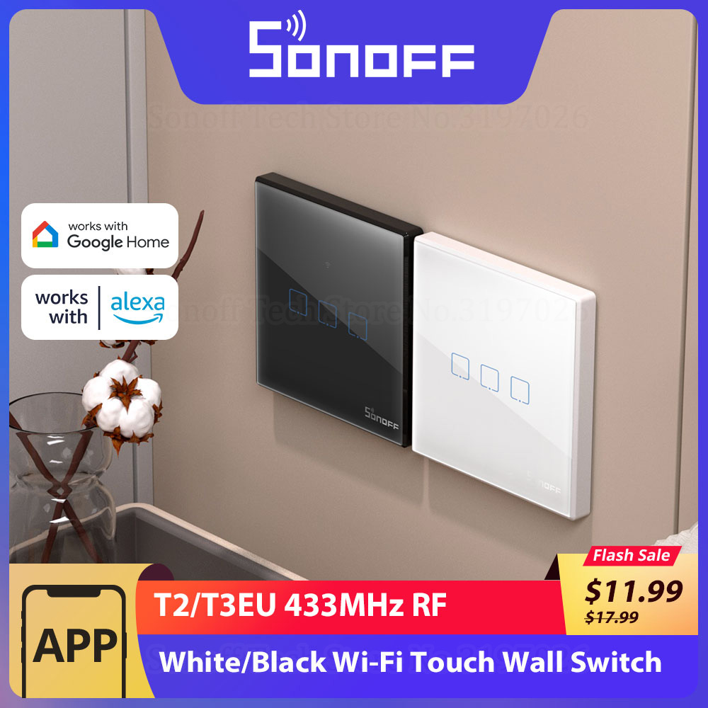 Sonoff Basic - Sonoff t2/t3eu 433mhz rf wifi toque