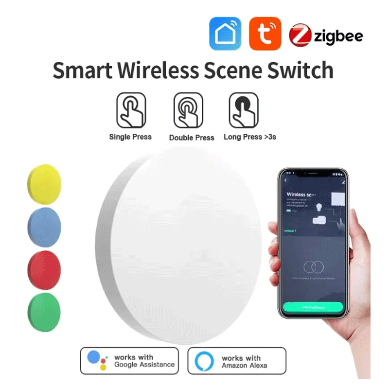 Botão Sem Fio Inteligente Tuya - Home Assistant Tuya avaliação e preço