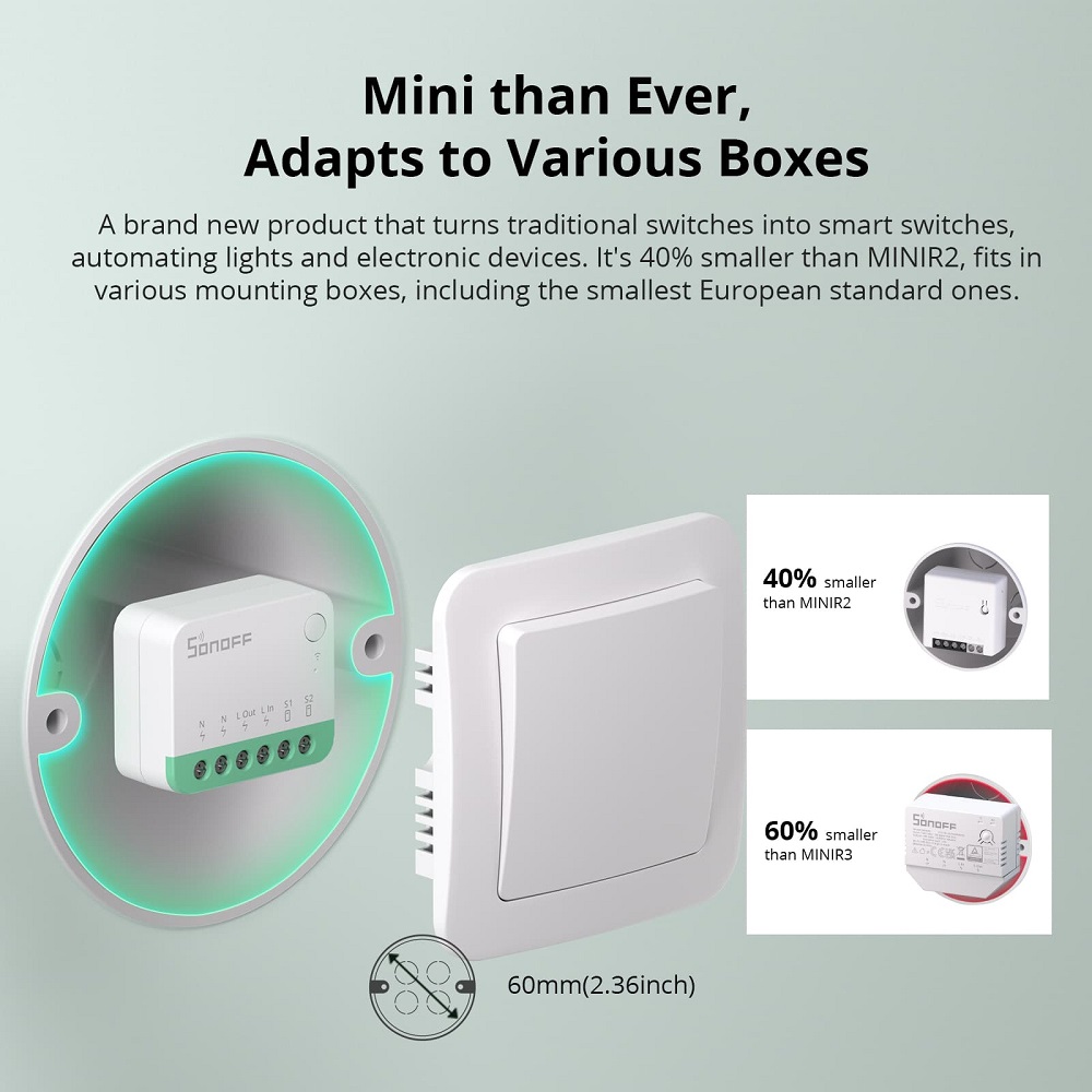 Sonoff minir4m mini wifi matér - Sonoff avaliação e preço