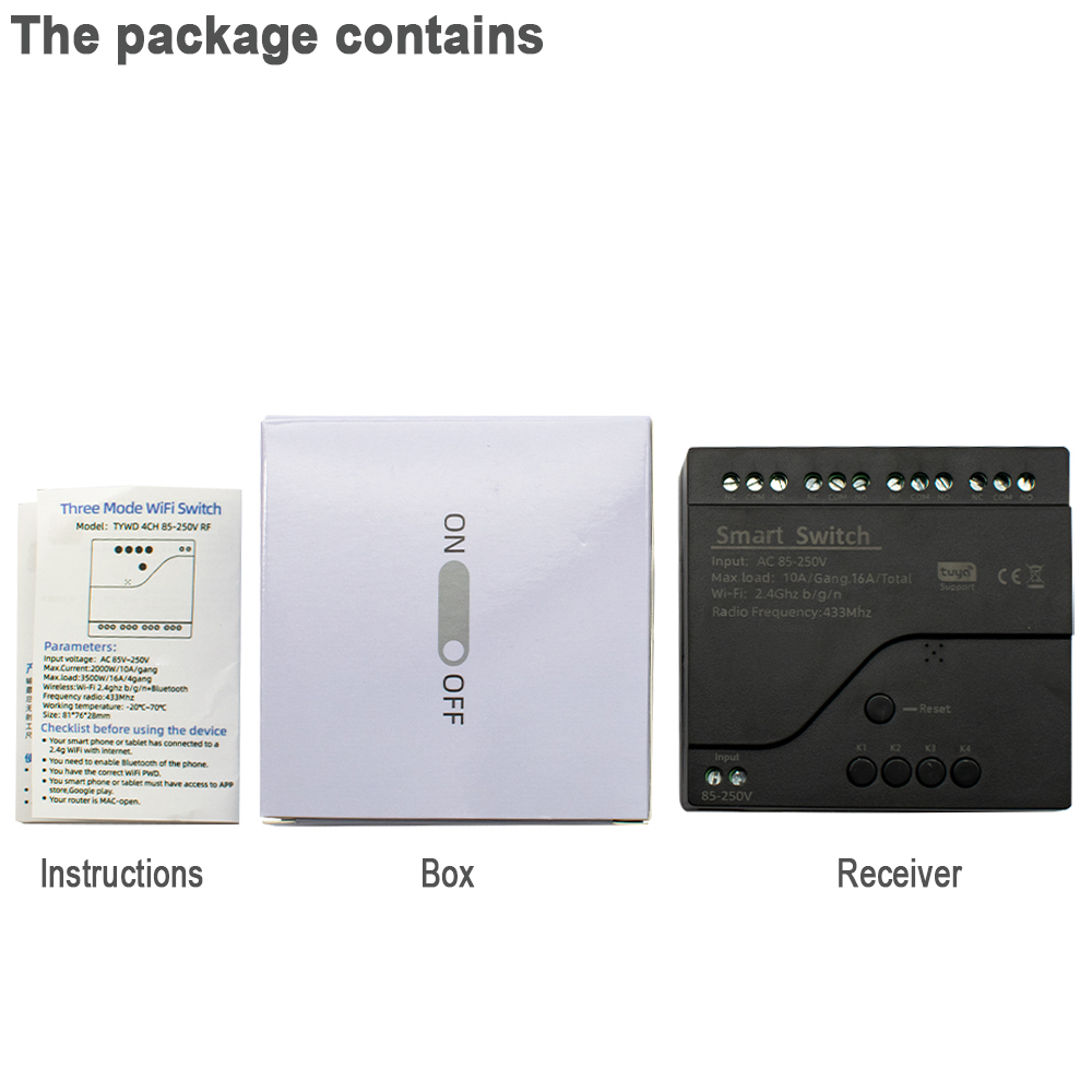 Tuya wifi interruptor intelige - Tuya 4 Channel avaliação e preço