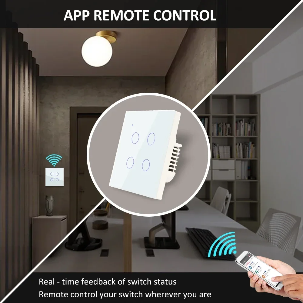 ZigBee 1 2 3 4 Gang sem interr - Tuya 4 Channel avaliação e preço