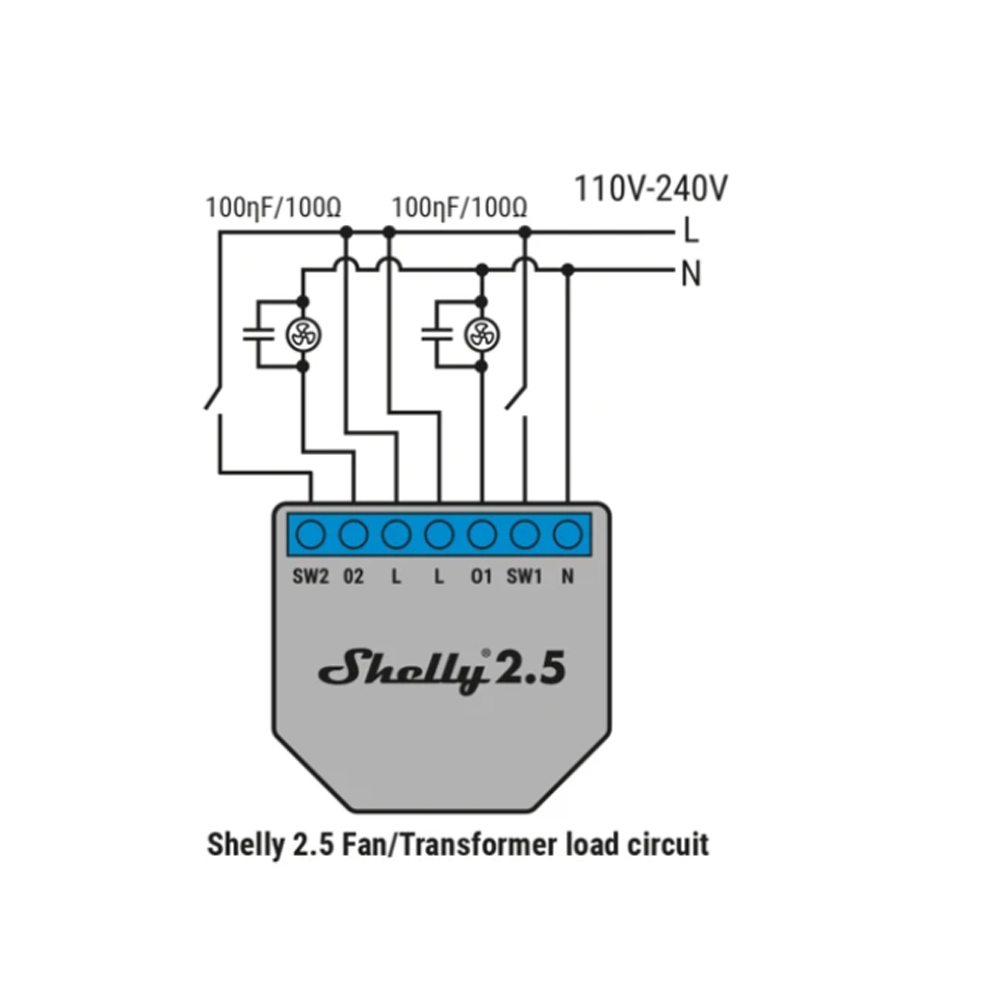Shelly RC Snubber Indutância C - Shelly Plug avaliação e preço